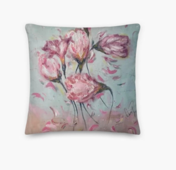 Tote bags & home/throw pillow/pink weeping flowers