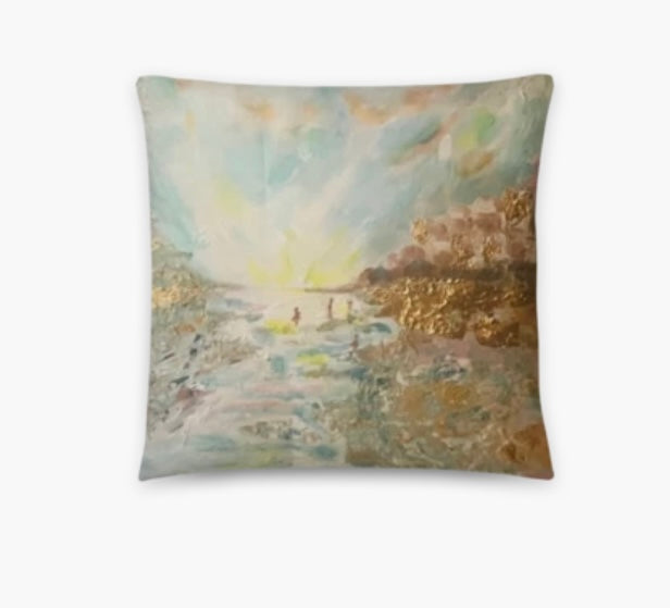 Tote bags & Home /throw pillow/Edge of the golden lake