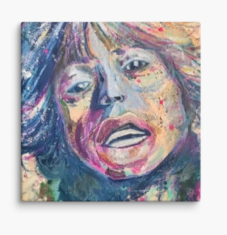 Canvas Print/Mick Jagger /18 x 18