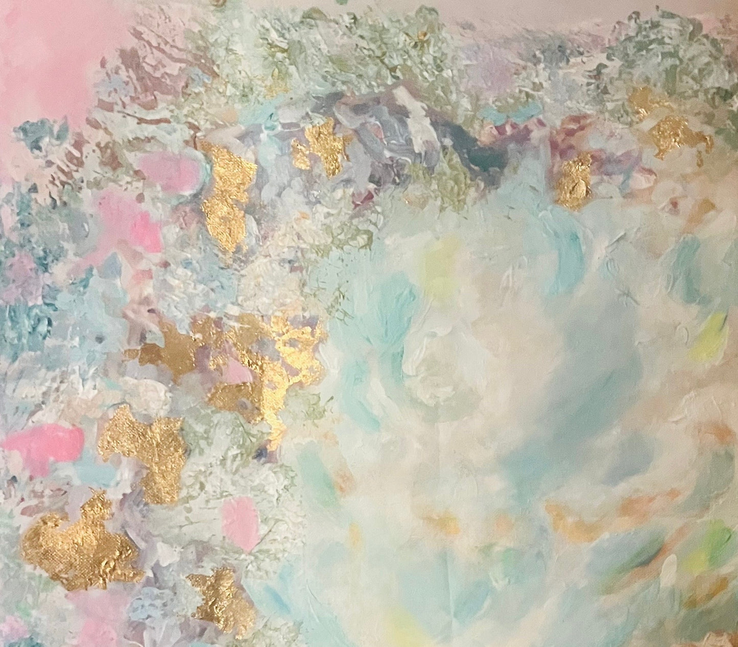 Large Original baroque painting 24 x 24  “world on edge”