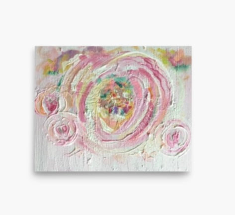 Original print/ pink rose 5 x 7