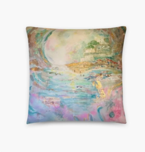 Tote bags & home/throw pillow/On the edge of paradise